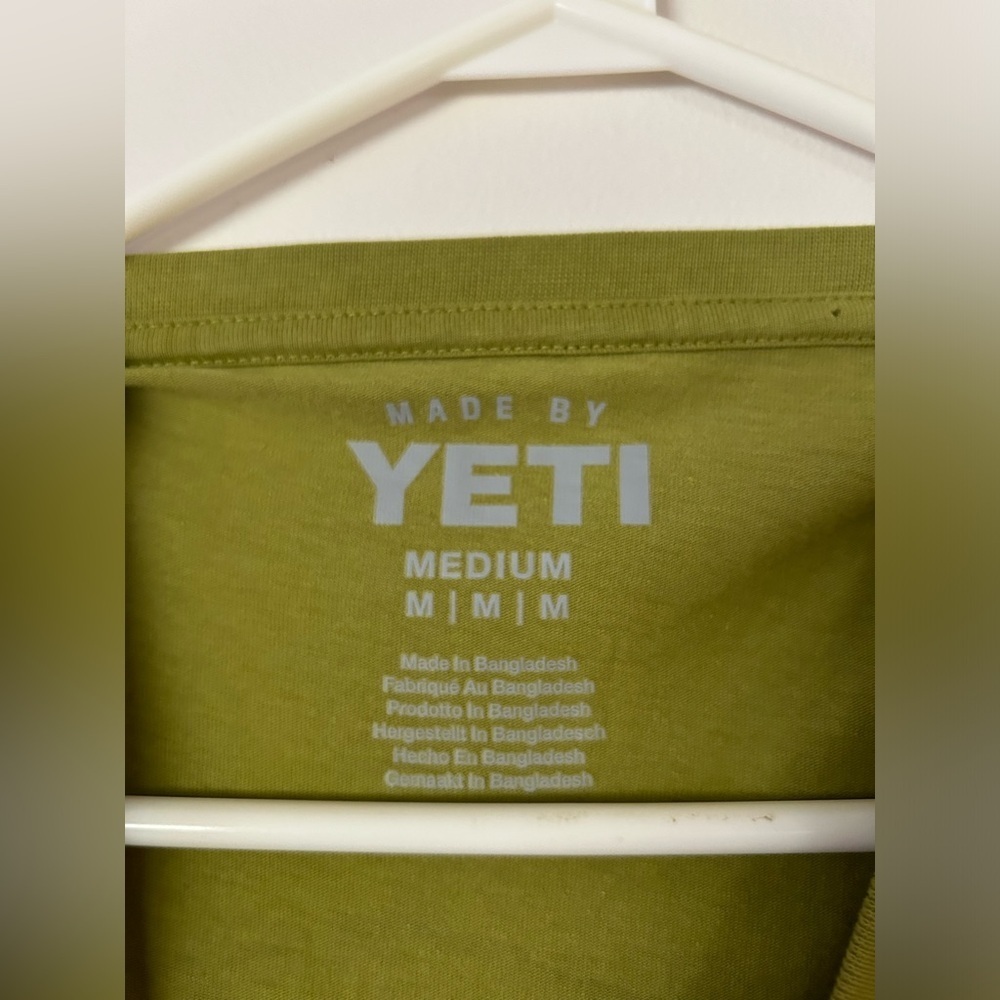 YETI BUILT FOR THE WILD SHORT SLEEVE T-SHIRT Green Size Medium - Picture 5 of 9